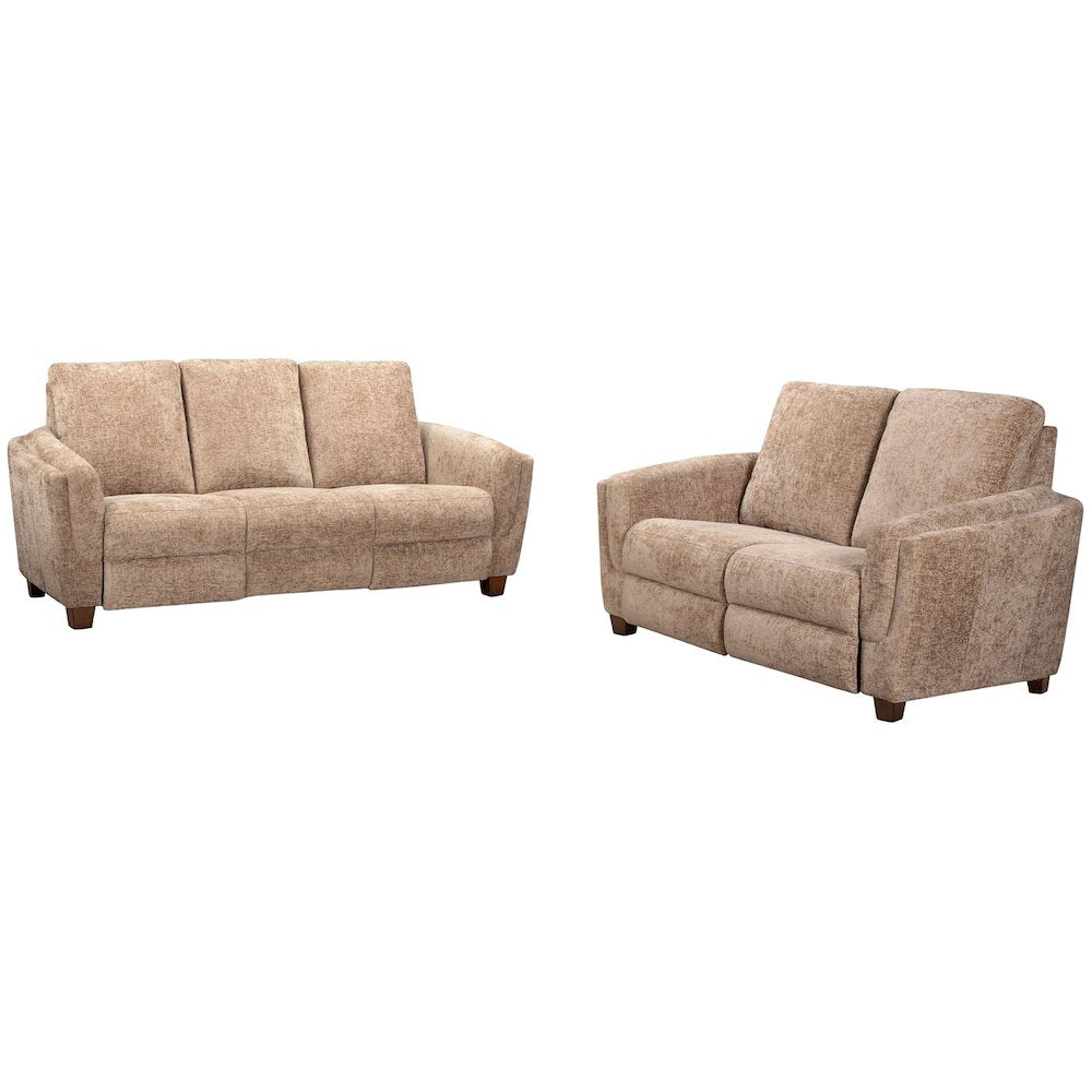 Morehead - Biscotti Power Reclining Sofa and Loveseat