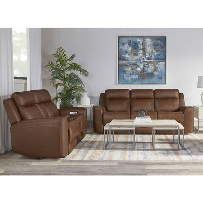Calgary - Autumn Umber Power Reclining Sofa and Loveseat