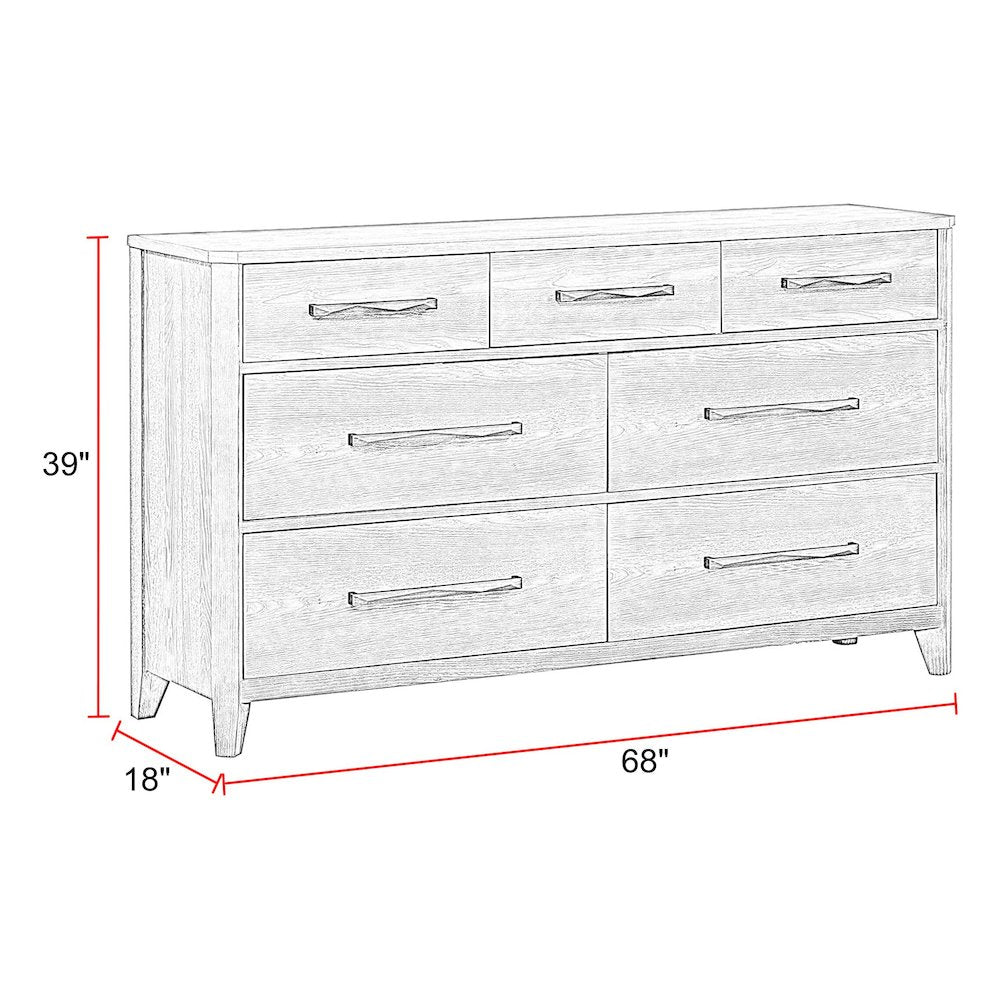 Breckenridge Bedroom 7 Drawer Dresser