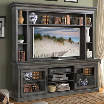 Sundance - Smokey Grey 92 In. Console with Hutch and Back Panel