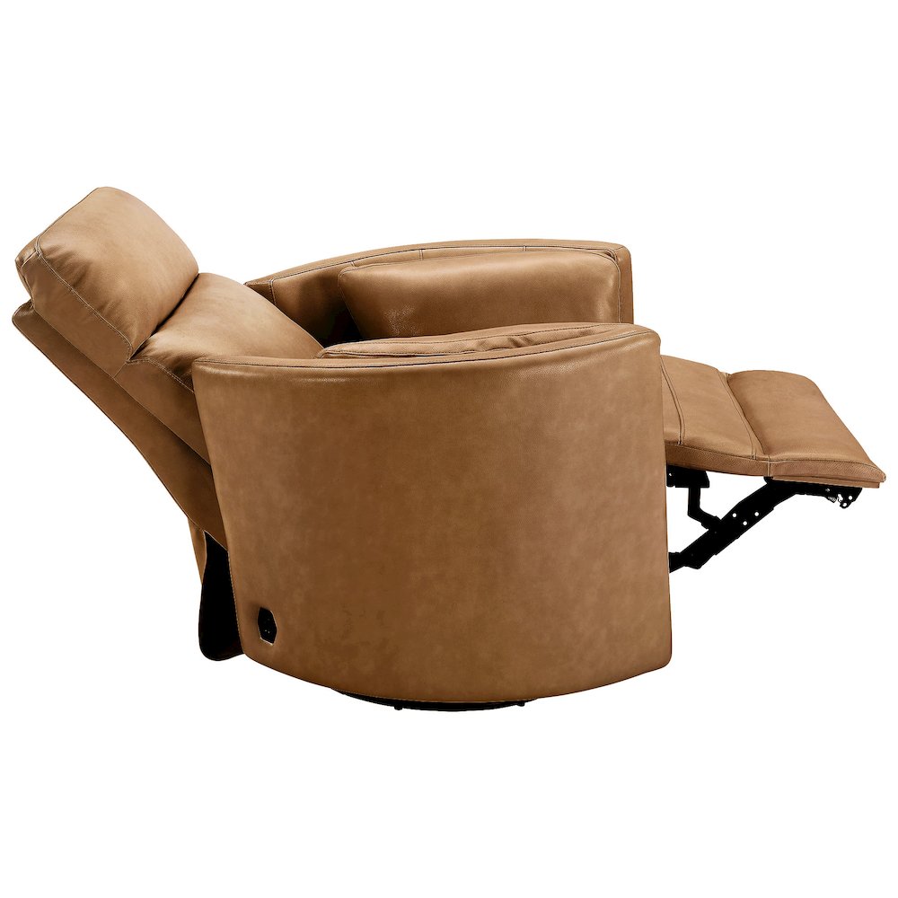 Radius Vintage Caramel Power Swivel Glider Recliner