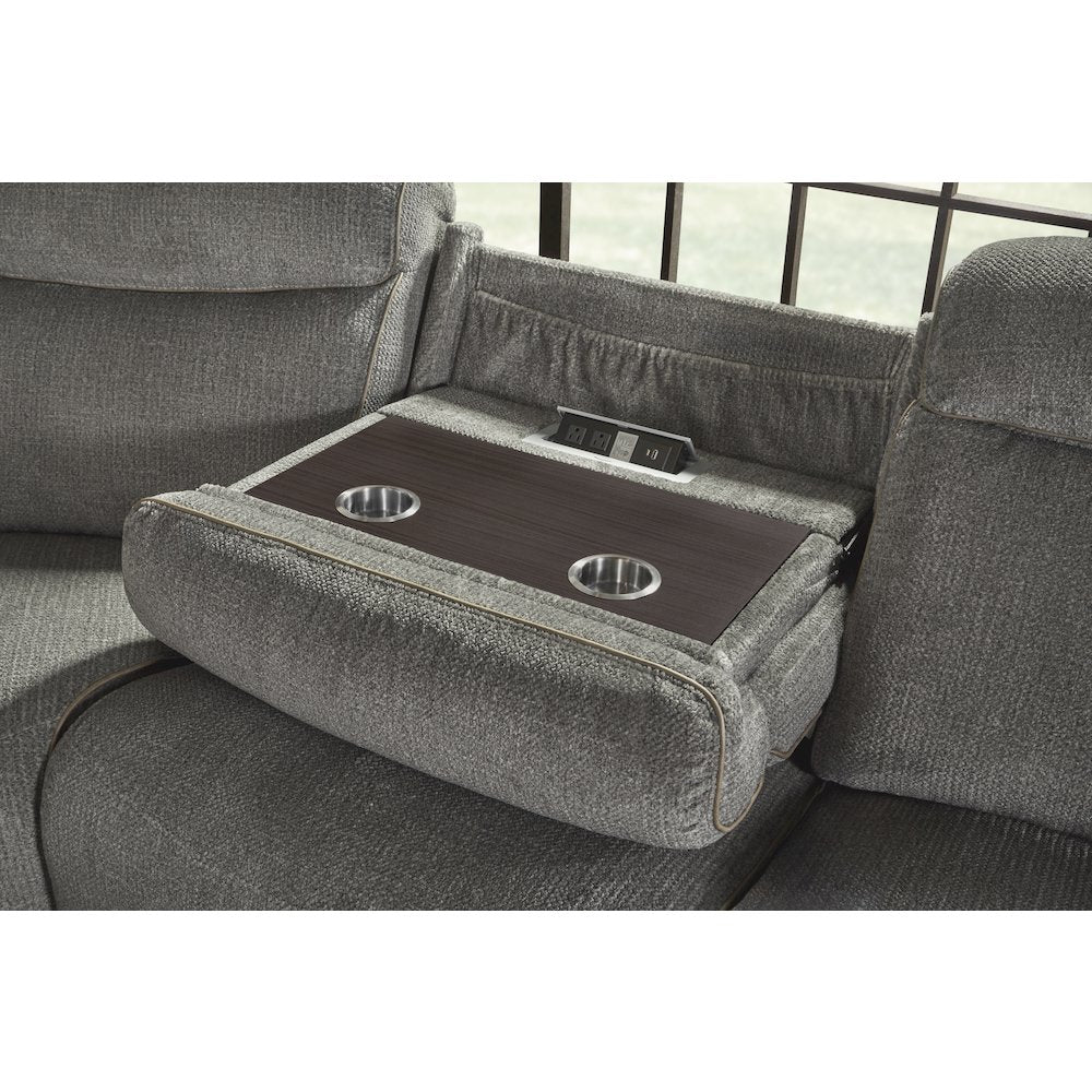 Alpine - Airy Midnight 6 Piece Zero Gravity Power Reclining Sectional