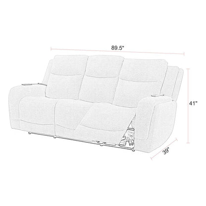 Penfield - Frappe Power Zero G Sofa with Heat, Massage & Speaker P3