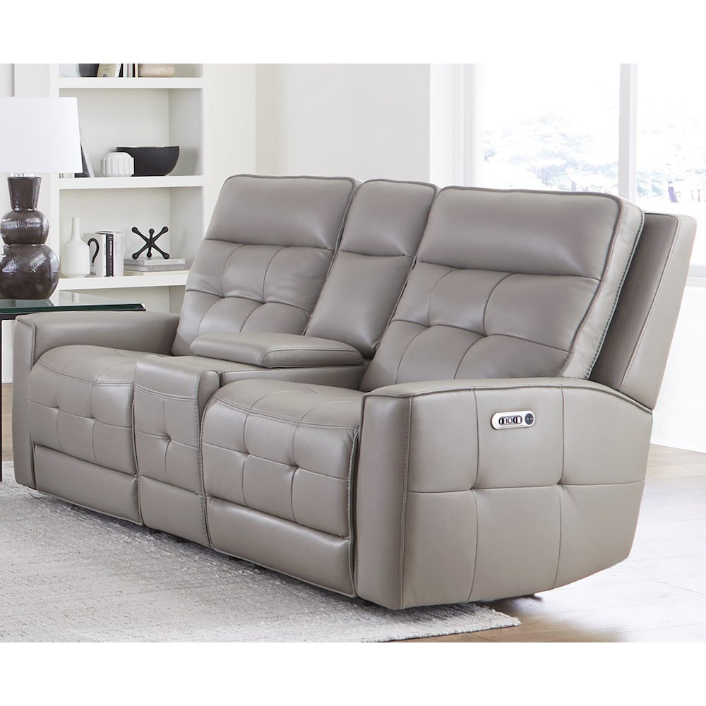 Parker Living Canterbury - Pewter Power Zero Gravity Console Loveseat