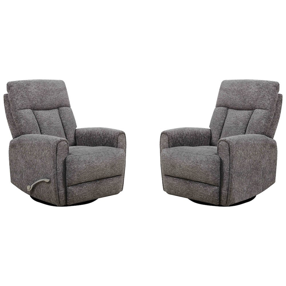 Natalia Nightfall Manual Swivel Glider Recliner Two Pack