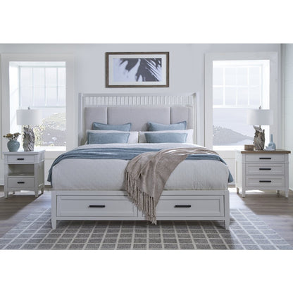 Modern Bedroom 3 Drawer Nightstand with Charging Station