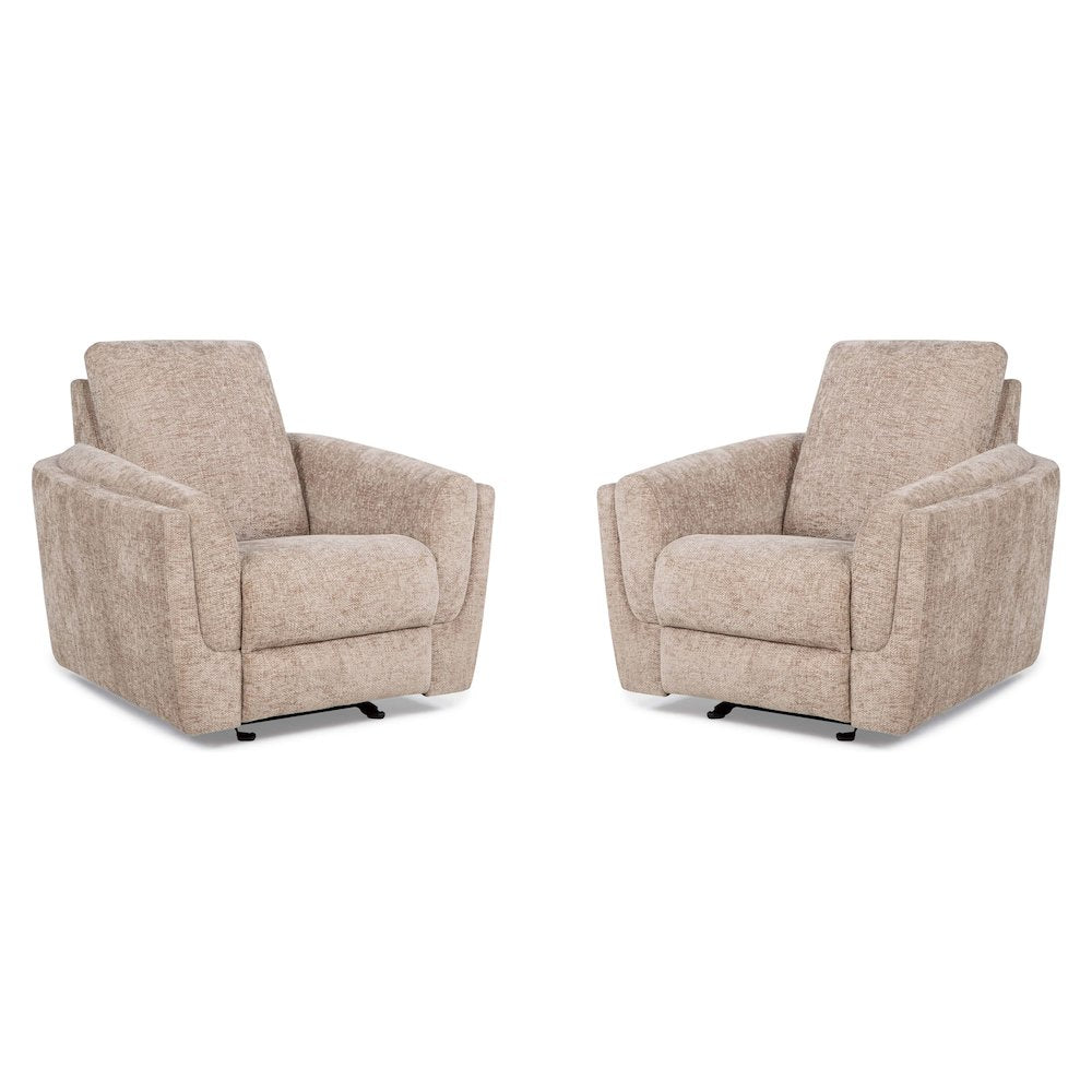 Morehead - Biscotti Power Glider Recliner Two Pack