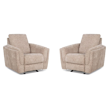 Morehead - Biscotti Power Glider Recliner Two Pack