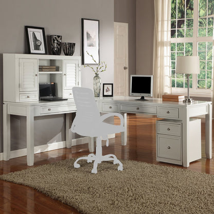Boca 5 Piece L Shape Desk with Lateral File and Hutch