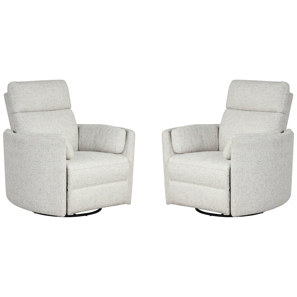 Radius - Natural Beauty Quartz Power Swivel Glider Recliner Two Pack