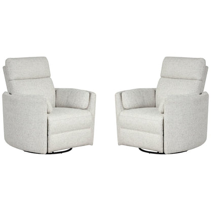 Radius - Natural Beauty Quartz Power Swivel Glider Recliner Two Pack