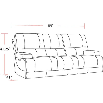 Whitman - Verona Azure - Powered By Freemotion Cordless Power Reclining Sofa
