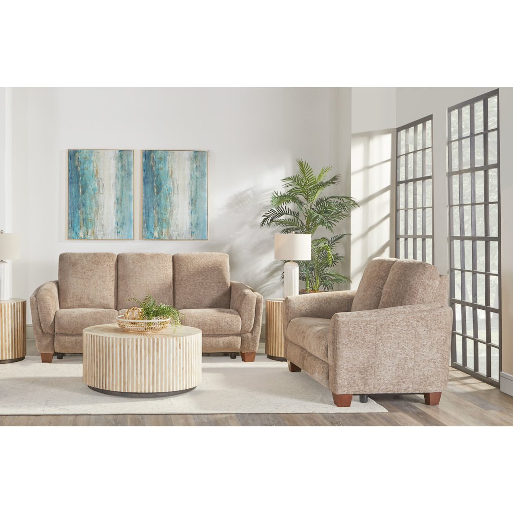 Morehead - Biscotti Power Reclining Sofa and Loveseat