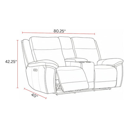 Jameson - Hickory Power Reclining Zero Gravity Console Loveseat