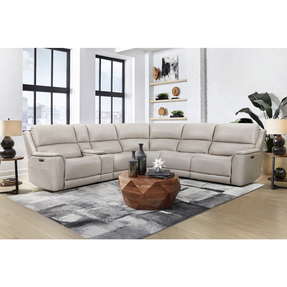 Easton Steamboat Quartz 6 Piece Zero Gravity Power Reclining Sectional with