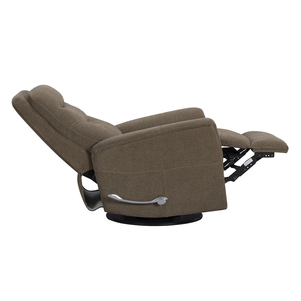 Gemini Snazzy Shiitake Manual Swivel Glider Recliner