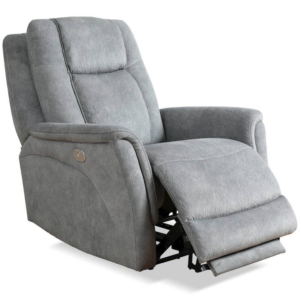 Linus - Hudson Grey Zero Gravity Power Recliner Two Pack