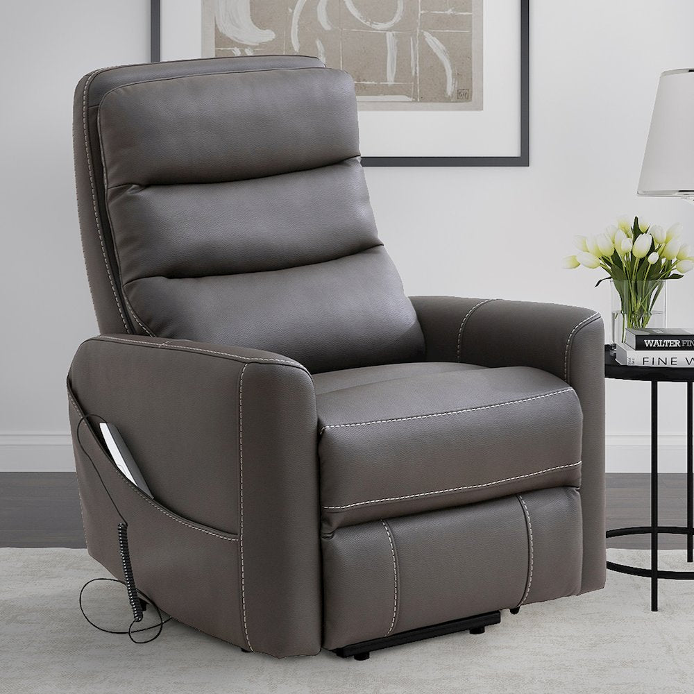 Hercules-Haze Power Lift Recliner with Articulating Headrest Two Pack