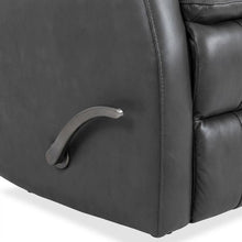 Contemporary Warm Grey Swivel Glider Recliner with Comfortable Headrest