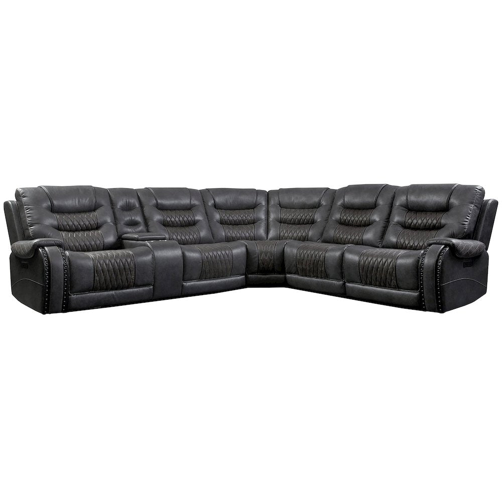 Stallion 6 Piece Modular Power Sectional with Drop Down Table