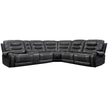 Stallion 6 Piece Modular Power Sectional with Drop Down Table