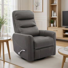 Haze Swivel Recliner Chair with Glider Base and Soft Fabric Comfort