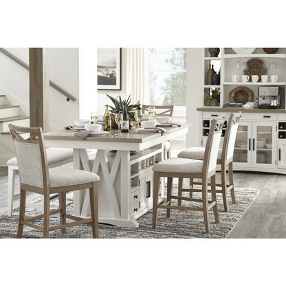 Modern Dining 72 In. Island Counter-Height Extendable Dining Table