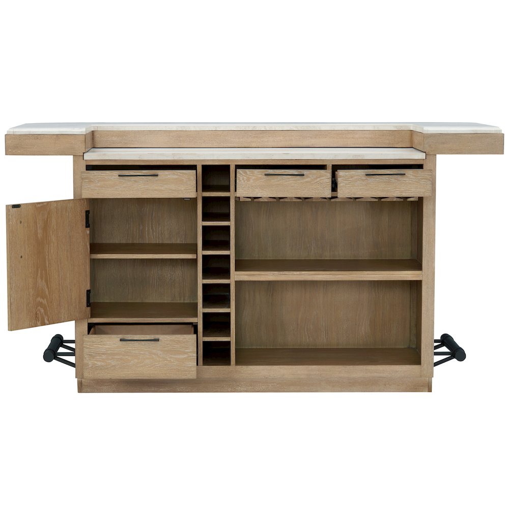 Dining 78 In. Bar with Stone Top