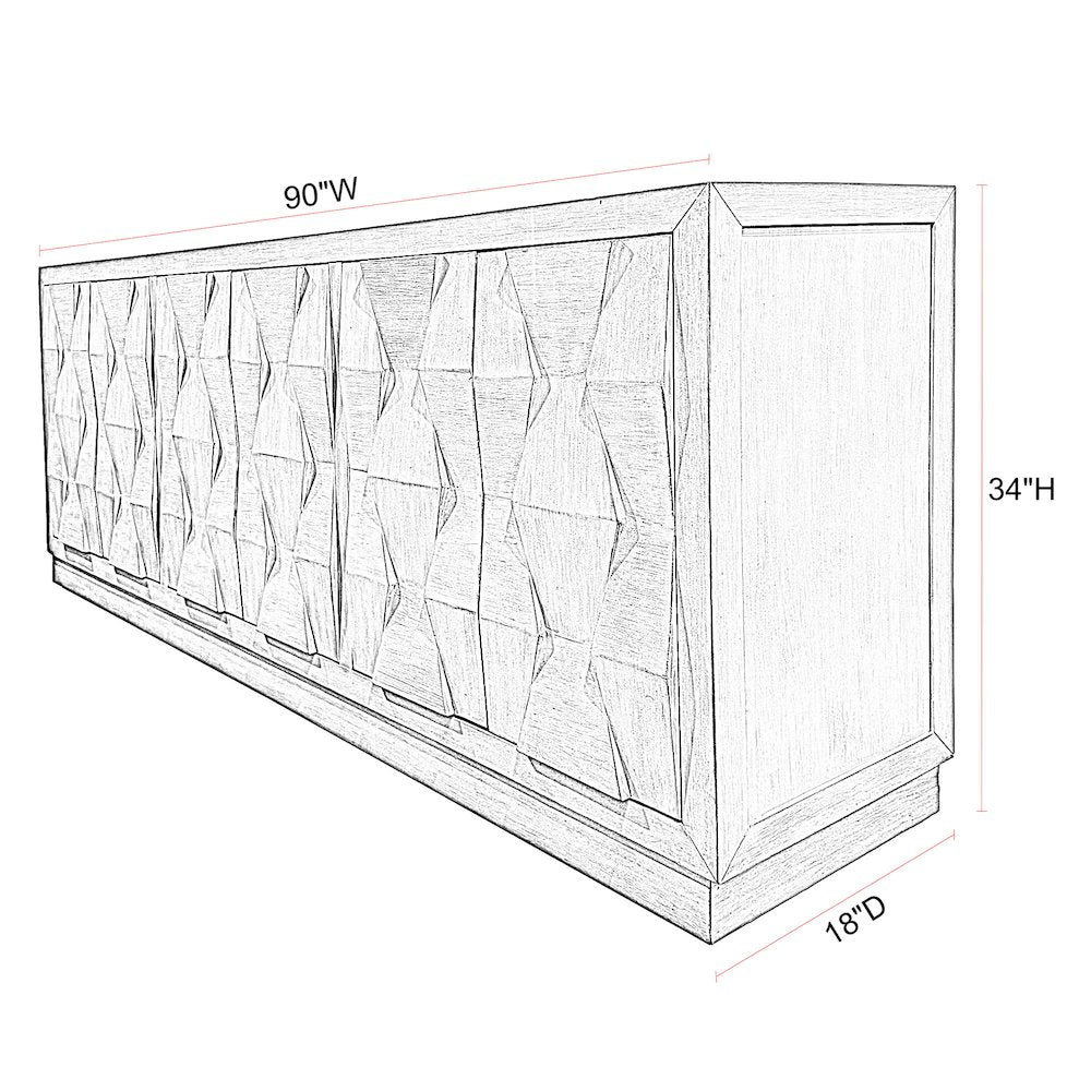 Cortina - Black Tea 90" Console