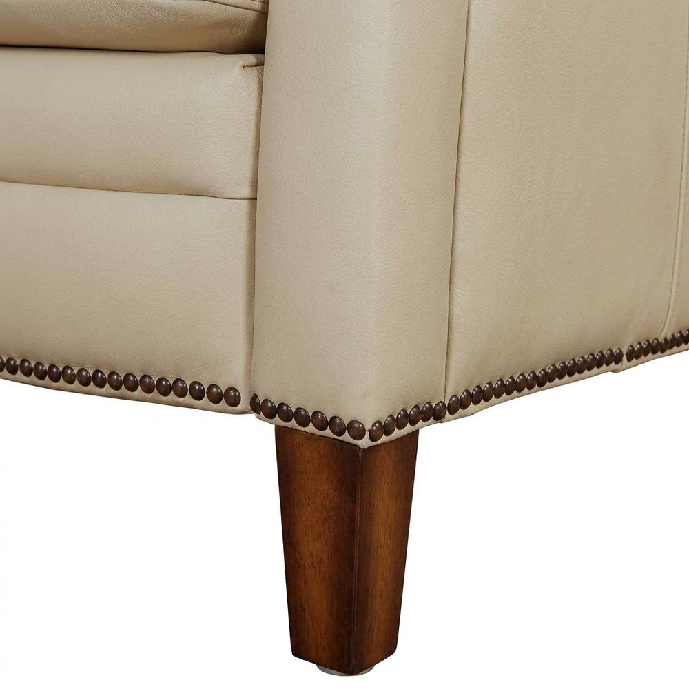 Pearl Glow Brown Manual Pushback Recliner with Comfortable Armrest