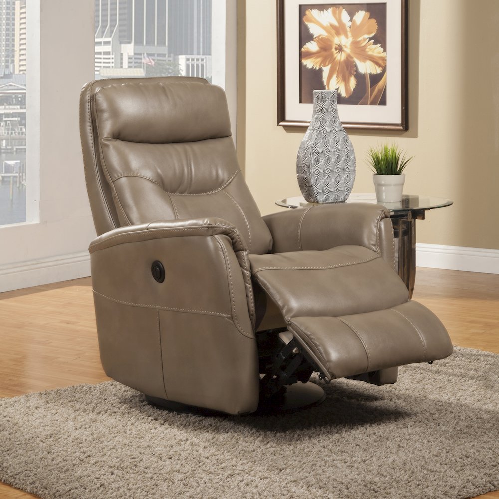 Gemini - Linen Power Swivel Glider Recliner Two Pack