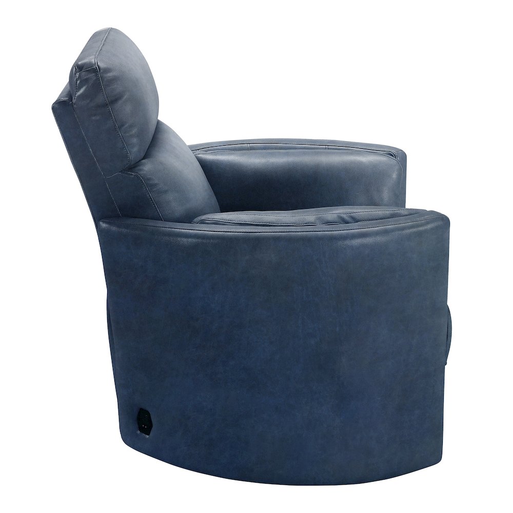 Radius Vintage Navy Power Swivel Glider Recliner
