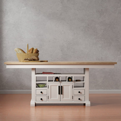 Modern Dining 72 In. Island Counter-Height Extendable Dining Table