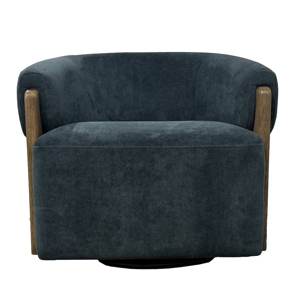Finley - Island Teal Swivel Accent Chair Two Pack