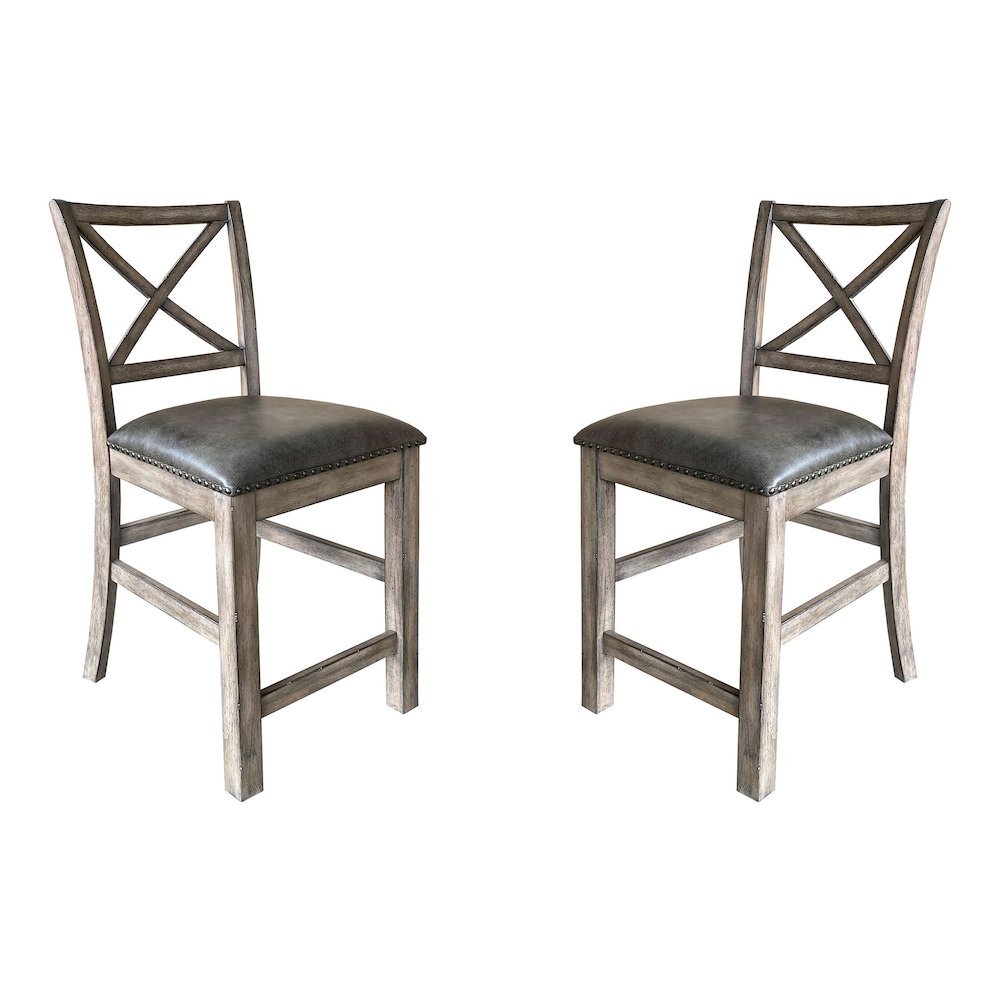 Lodge Dining Upholstered Counter Chair Two Pack