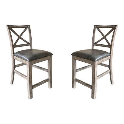 Lodge Dining Upholstered Counter Chair Two Pack