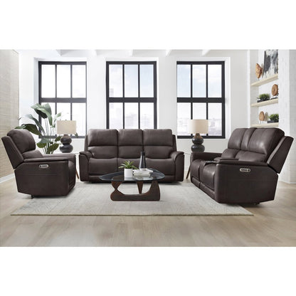 Easton Steamboat Brown Zero Gravity Power Reclining Sofa Loveseat and Recliner