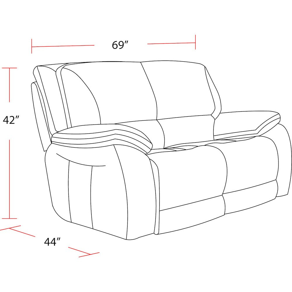 Vail - Burnt Sienna Power Reclining Loveseat