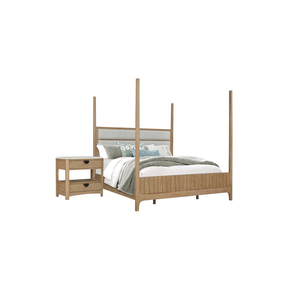 Bedroom Queen 5/0 Poster Bed & Nightstand