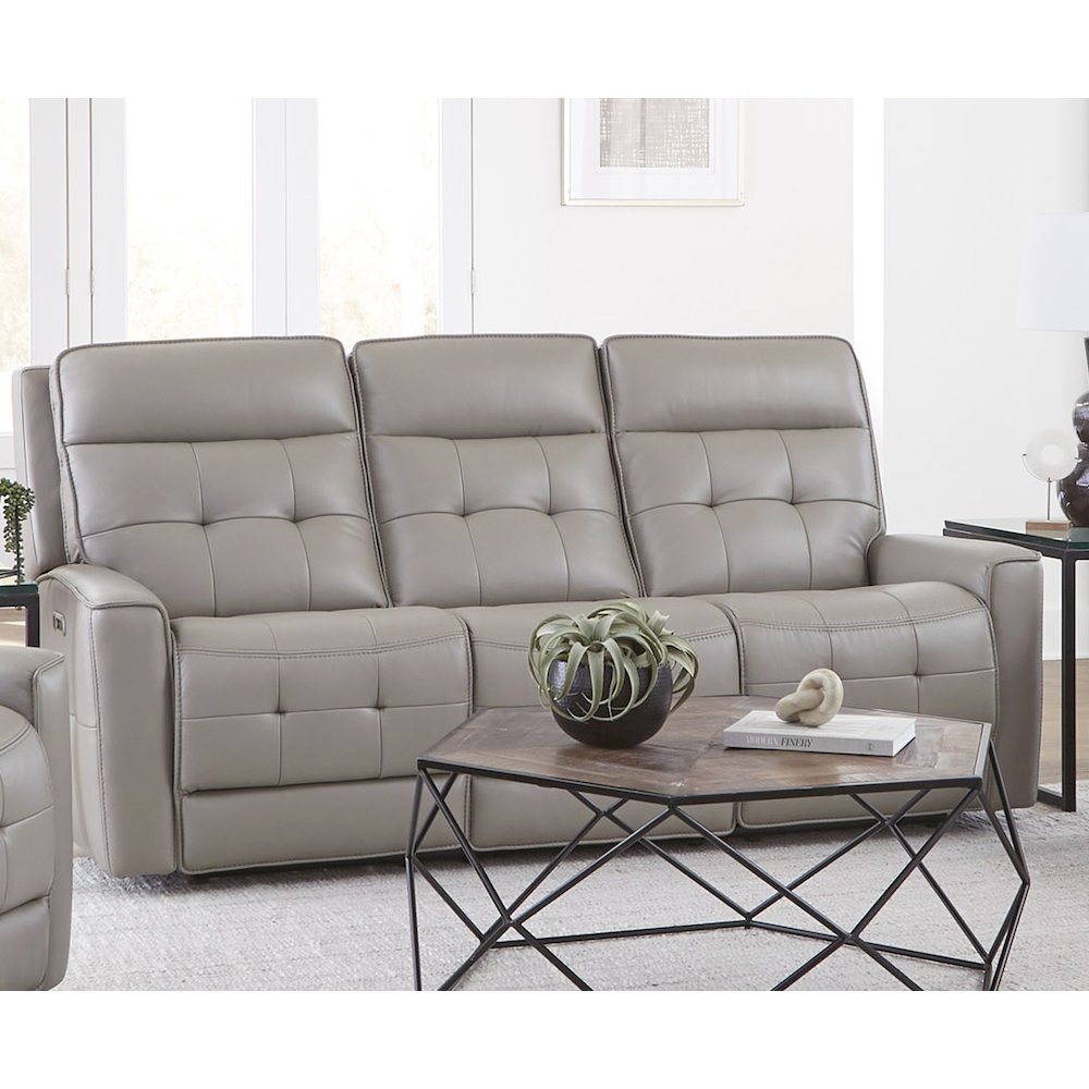 Parker Living Canterbury - Pewter Power Reclining Zero Gravity Sofa