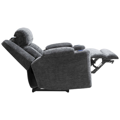 Dalton - Lucky Charcoal Power Reclining Sofa and Two Recliners