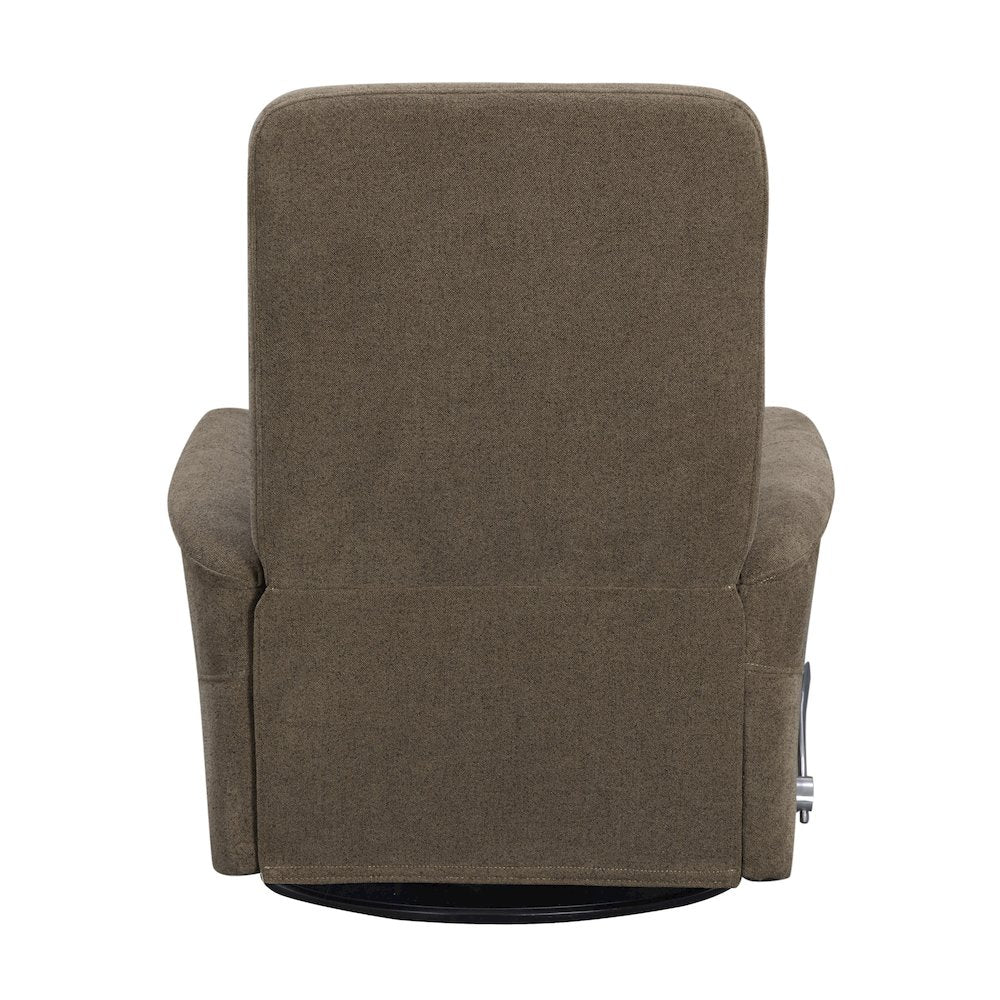 Gemini Snazzy Shiitake Manual Swivel Glider Recliner