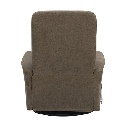Gemini Snazzy Shiitake Manual Swivel Glider Recliner