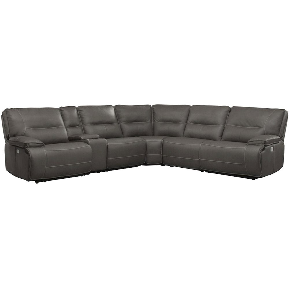 6 Piece Modular Power Reclining Sectional with Power Adjustable Headrests