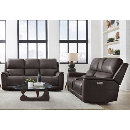 Easton Steamboat Brown Zero Gravity Power Reclining Sofa and Loveseat