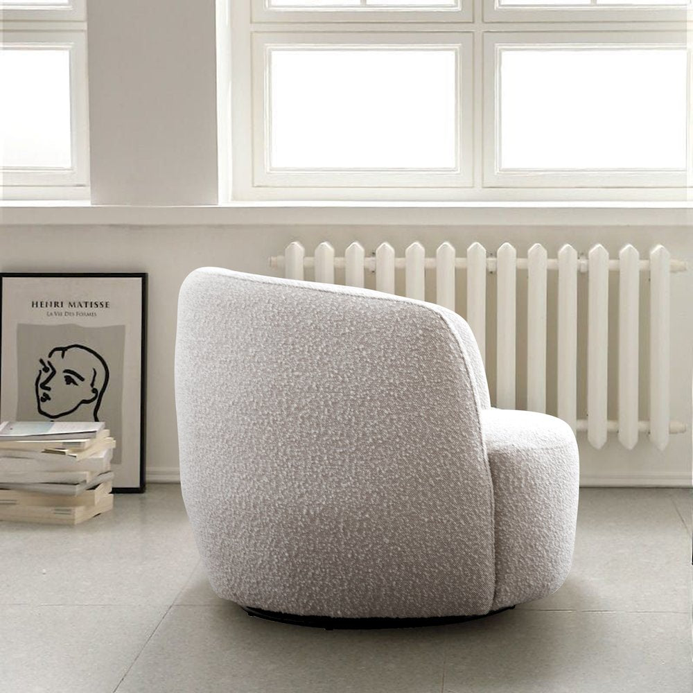 Carina - Bloke Cotton Swivel Barrel Chair Two Pack