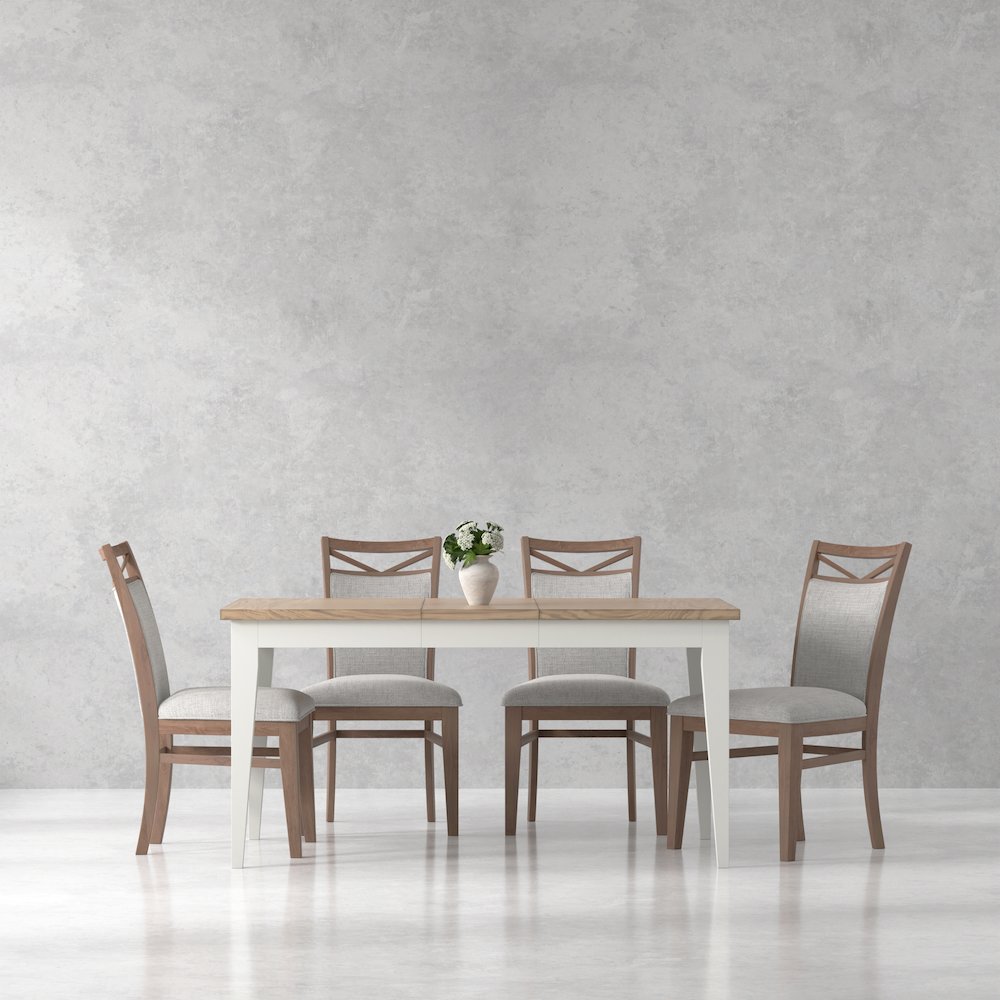 Modern Dining 60 In. Rectangular Extendable Dining Table