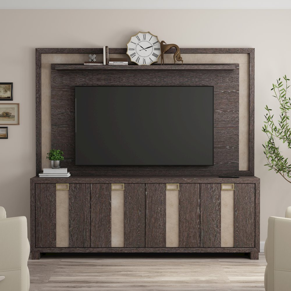Ascent 90 in. TV Console with Hutch and Back Panel
