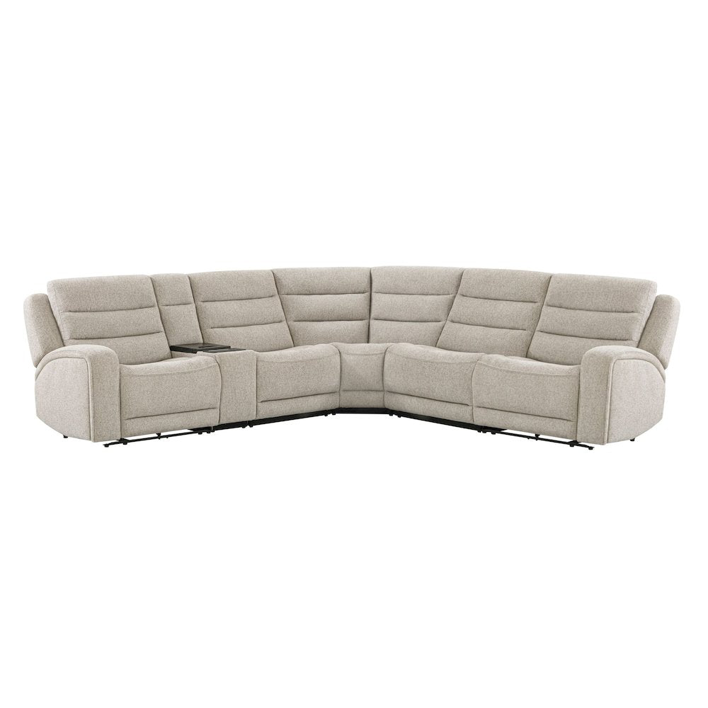 Felix Mari Fawn 6 Piece Zero Gravity Power Reclining Sectional with Beverage