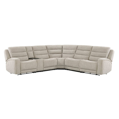 Felix Mari Fawn 6 Piece Zero Gravity Power Reclining Sectional with Beverage